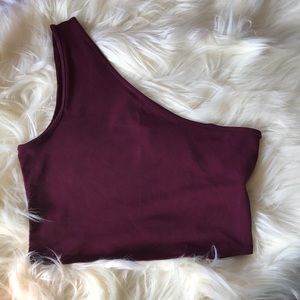 Burgundy top